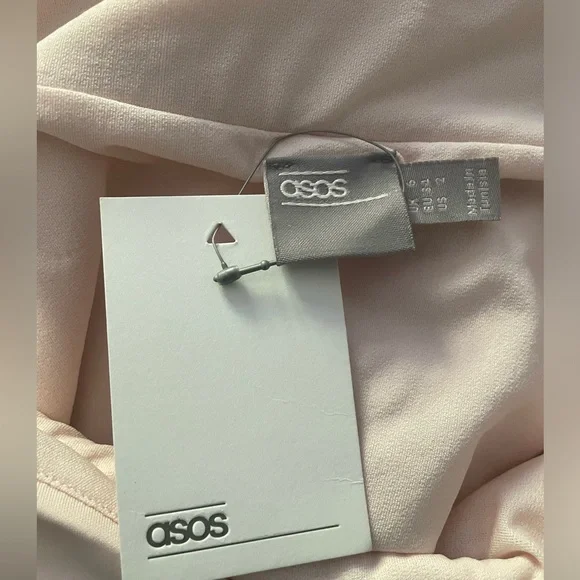 ASOS Bodycon Pink Midi Dress Size 2 - Picture 7 of 7